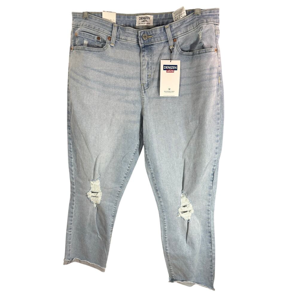 LEVI'S SLIM CROPPED BOYFRIEND JEANS — W34 Mid-Rise Women's Denim 18